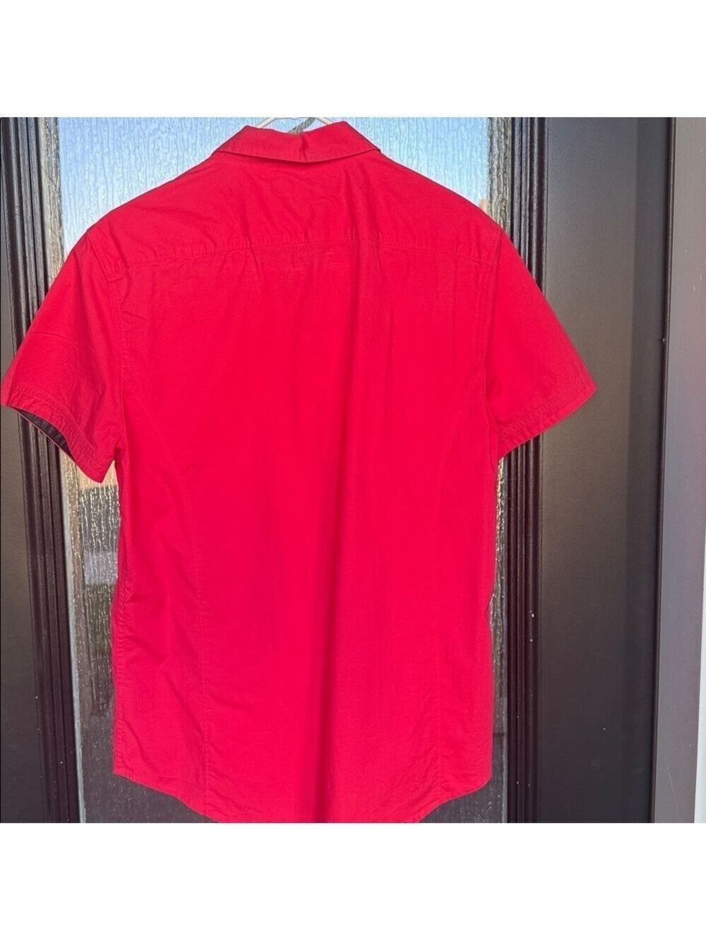 Men's coral Casual Button Down Shirt - Picture 8 of 8
